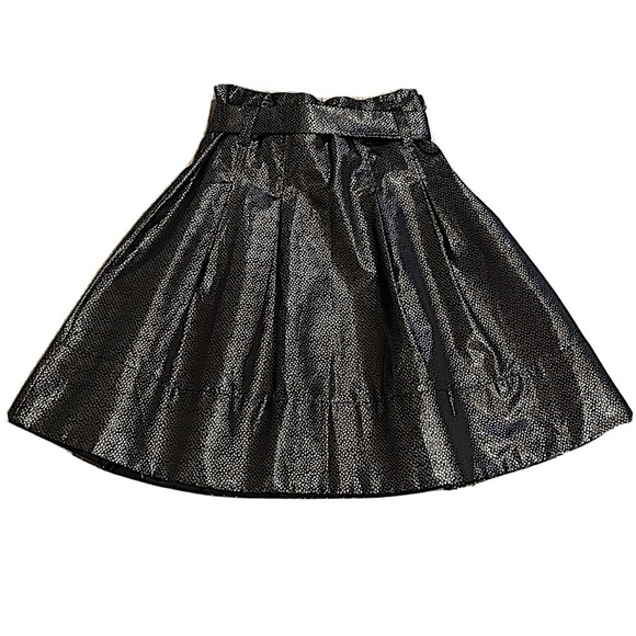 🆕 Express silver & black sash bow tie a line knee length full high rise … - Picture 1 of 9